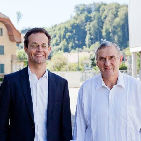 Arnold Furtwaengler, CEO mit Ren Wanner, Gemeindepräsident