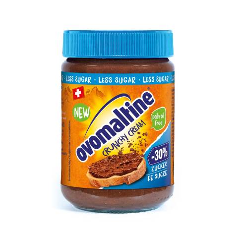 Der neue Brotaufstrich Ovomaltine Crunchy Cream Less Sugar