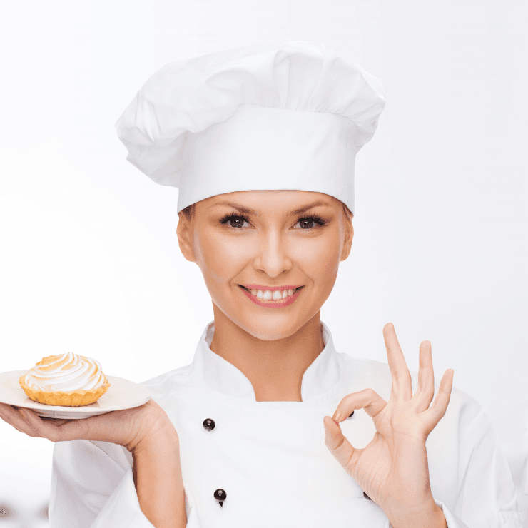 dame avec une tartelette